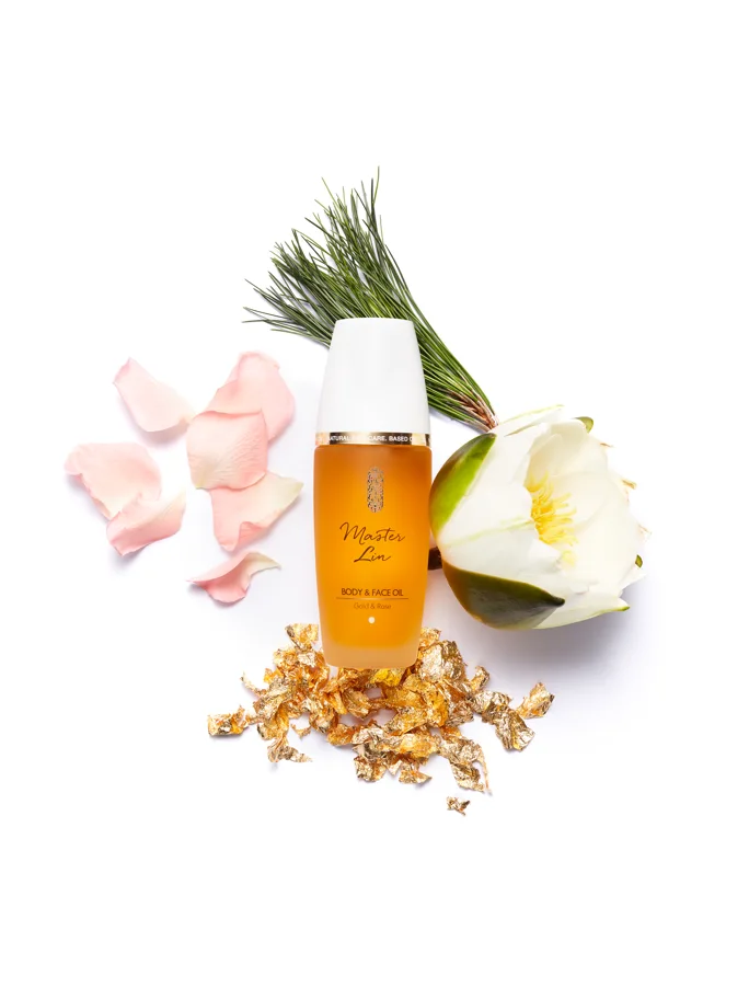 Master Lin Body & Face Oil in Glasflacon